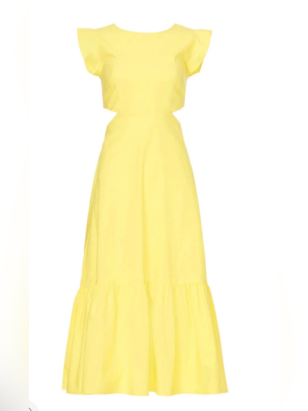 Marissa Webb Yellow Maxi Dress with Cutout Waist